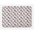thumbnail image 1 of Cupcake Bath Mat, Delicious Desserts Food Yummy Chocolate Cake with Cherries Sketch, Plush Bathroom Decor Mat with Non Slip Backing, 29.5" X 17.5", Muave Taupe and White, by Ambesonne, 1 of 2