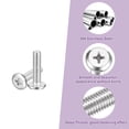 thumbnail image 4 of Uxcell M5x20mm Vis de Tête de Phillips à Tête Ronde Plate, Lot de 50 Vis de Machine d'Entraînement en Acier Inoxydable 304, 4 of 7