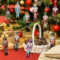 thumbnail image 2 of Eosunjian Nutcracker Soldier Pendant Wooden Nutcracker Hanging Ornament Painted Festive Decoration for Christmas Tree New Year Gifts Party Decor, 2 of 13