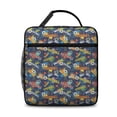 Football and Text Navy Pattern Insulated Lunch Bag Teens,Lunch Box for ...