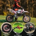 thumbnail image 6 of Xnigf 49cc Gas Powered Dirt Bike, 2-Stroke Mini Motorcycle for Youth Beginners, Off-Road Motocross Bike with Front & Rear Disc Brakes, Pink, 6 of 8