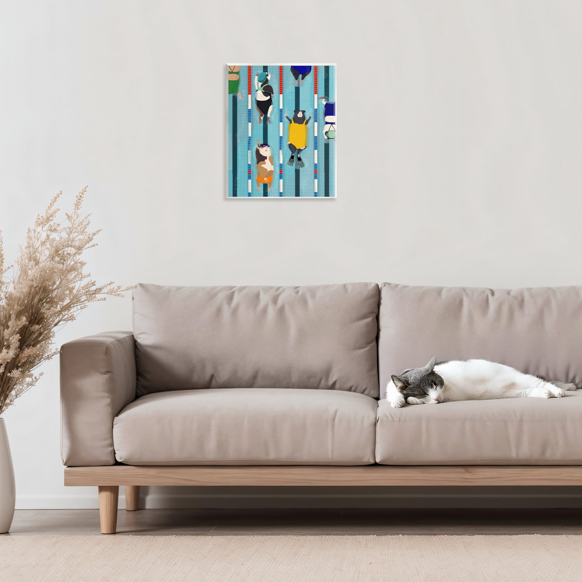 Stupell Industries Guinea Pigs at Lido Wall Plaque Art, design by Hanna Melin