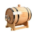 thumbnail image 4 of Barril de madera para añejamiento con soporte Barril de vino Regalo Bar Contenedor de vino para enólogo Brandy Cóctel Envejecimiento Barman Licores 1L 18x127x15cm, 4 of 9