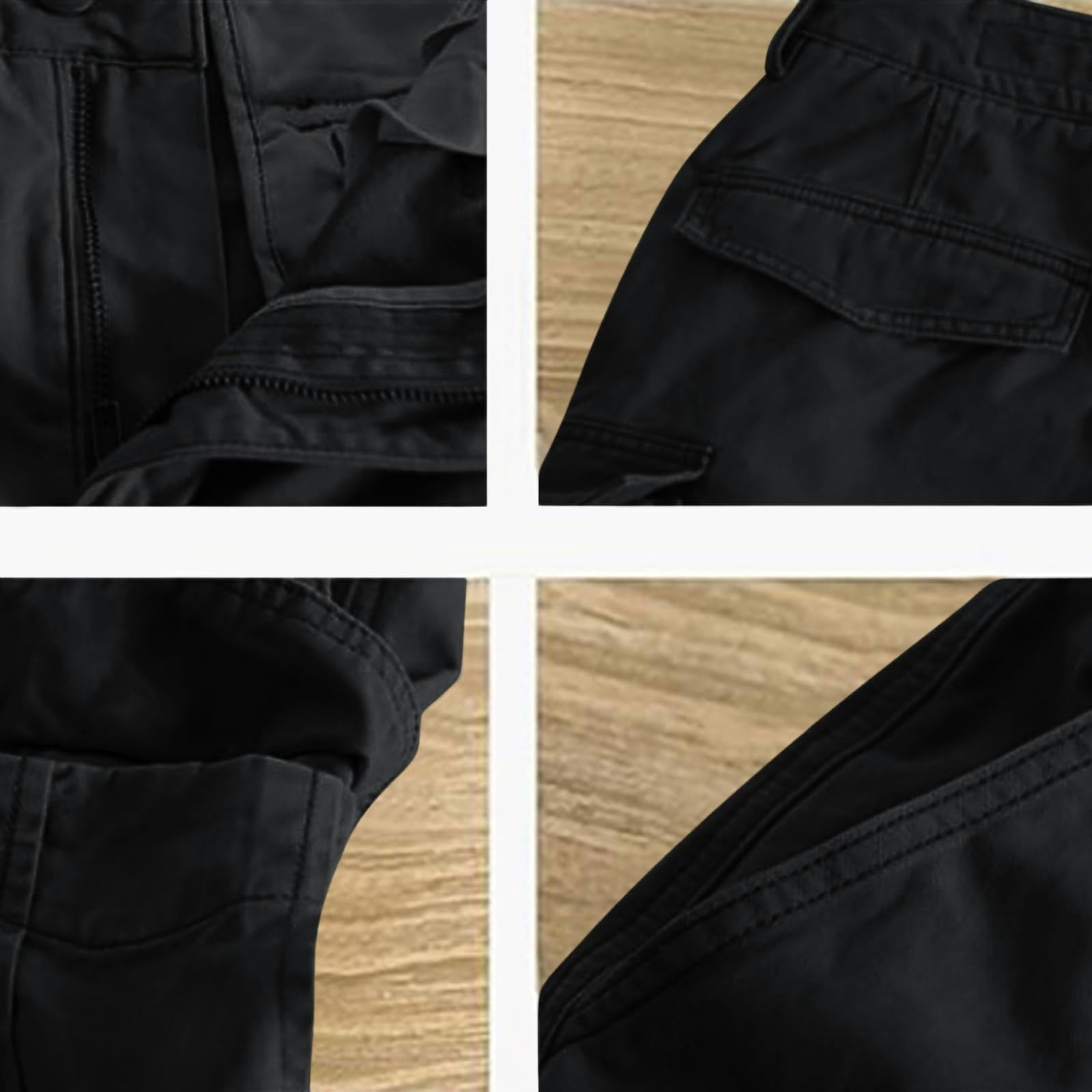 Wearcinder Mens Twill Cargo Shorts with Pockets