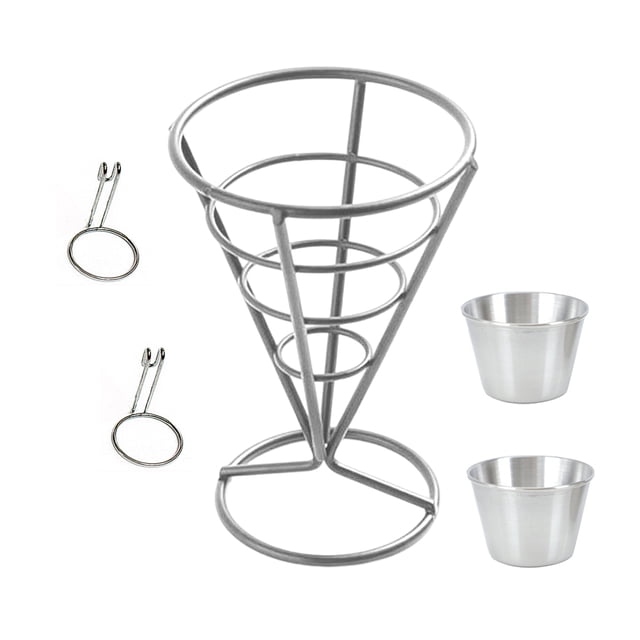 Billuyoard Soporte para patatas fritas en cono, soporte para patatas fritas, pescado y patatas fritas y aperitivos, soporte para cesta de cono, soporte para Cocina y Comedor Tipo 7 10*14.5 cm Billuyoard JJ20127-06
