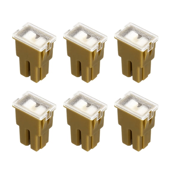 Uxcell 6pcs Cartridge Fuse, 32VDC 120A Female Terminal Automotive Assortment J Case Fuse for Car, Truck, RV, Boats, Coffee