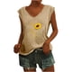 thumbnail image 1 of Camisas con estampado informal con estilo para mujer, camisetas holgadas de manga corta de talla grande, blusa con cuello en V OAVQHLG3B Store lin121212, 1 of 5