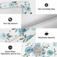 thumbnail image 6 of Turquoise Flowers Outdoor Rug for Patio/Deck/Porch, Non-Slip Large Area Rug 6 x 9 Ft, Modern Botanical Floral Leaves Plants Indoor Outdoor Rugs Washable Area Rugs, Camping Rug Carpet Runner, 6 of 8