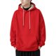 thumbnail image 1 of pstuiky manga larga de hombre, Sudadera con capucha de piel de cordero para hombre, color liso, terciopelo grueso, manga larga, cordón ajustable y bolsillo tops de invierno para hombre m, 1 of 2