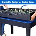 thumbnail image 6 of Rugerasy 5 in 1 Multi-Game Table,Combo Game Table with Billiards,Push Hockey,Foosball,Ping Pong,Basketball for Adults,Portable Multi Game Combination Table Set for Home,Game Room,Black/blue, 6 of 7