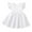 White, variant on FAOWME Toddler Kids Girls Solid Color Short Fly Sleeve Bowknot Tulle Gown Dress Sundress Vacation Dresses Pink 2-3 Years