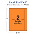 thumbnail image 6 of Avery Printable Rectangle Labels, Bright Orange, 5" x 6", 20ct, 6 of 11