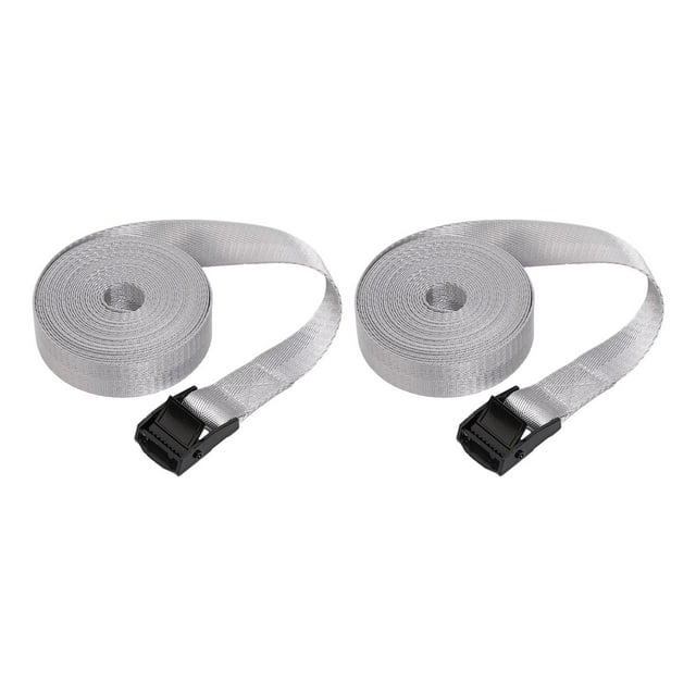 2 correas de , correas de , correas multifuncionales para portaequipajes de techo de coche para motocicleta, Snowboard, remolque de carga Gris