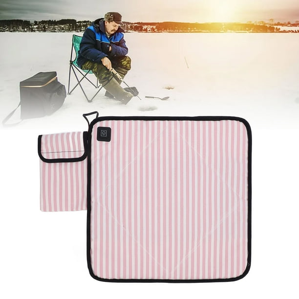 COJÍN DE ASIENTO CON CALEFACCIÓN, ALMOHADILLA Térmica Ajustable Por USB para Acampar y Pescar al Aire Libre, Con Bolsillo Lateral, Ideal para viajar