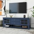 thumbnail image 2 of Royard Oaktree TV Stand for TVs up to 65" Wood Media Console with Cabinet, Drawers, and Glass Door, 2 of 7