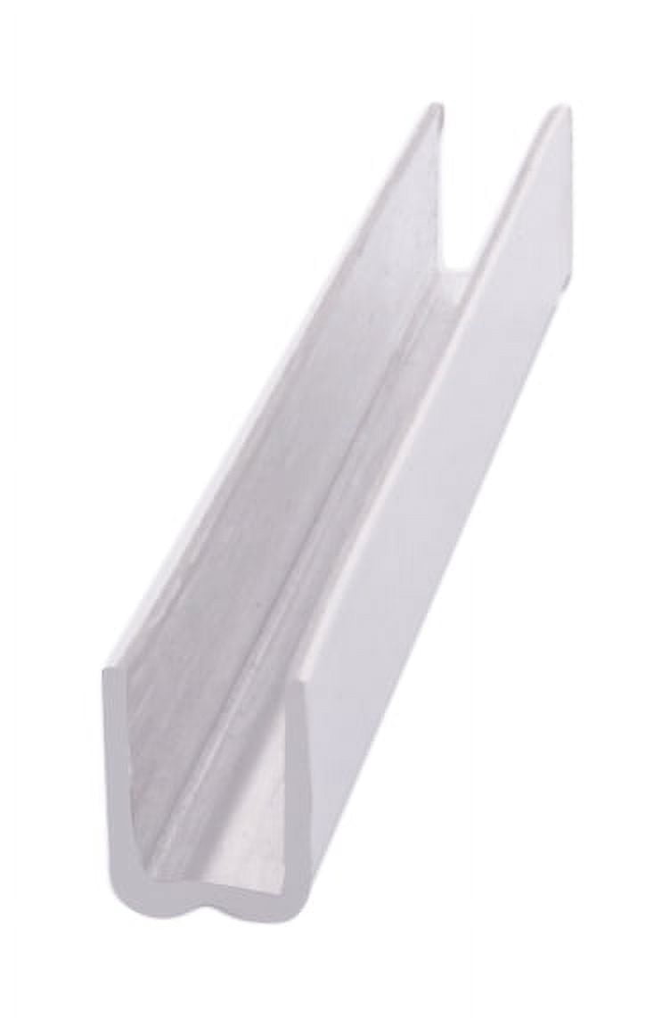 CRL SAC14PS98 Polished Stainless 1/4" Radiused Back U-Channel - 98" Stock Length