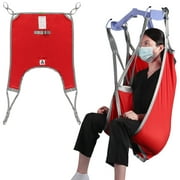 EZ Assistive Patient Lift Sling with Divided Leg Transfer Red, 500lb Weight Capacity Large