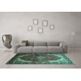 thumbnail image 3 of Ahgly Company Indoor Rectangle Persian Turquoise Blue Traditional Area Rugs, 4' x 6', 3 of 4