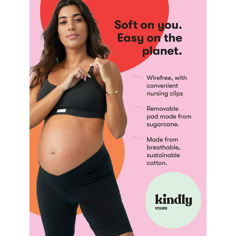Kindly Yours Women's Maternity Cotton Modal Short Sleeve Nursing T