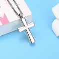 thumbnail image 5 of Cross Cremation Necklace for Ashes Stainless Steel Crucifix Memorial Urn Necklace Urn Pendant, 5 of 7