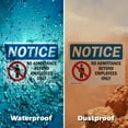 thumbnail image 5 of (2 Pack) No Admittance Employees Only OSHA Notice Sign 7 Inch X 5 Inch Vinyl Label Decal Sticker Weather Resistant, UV Protected for Workplace, Business, and Construction Site, Made in, 5 of 7
