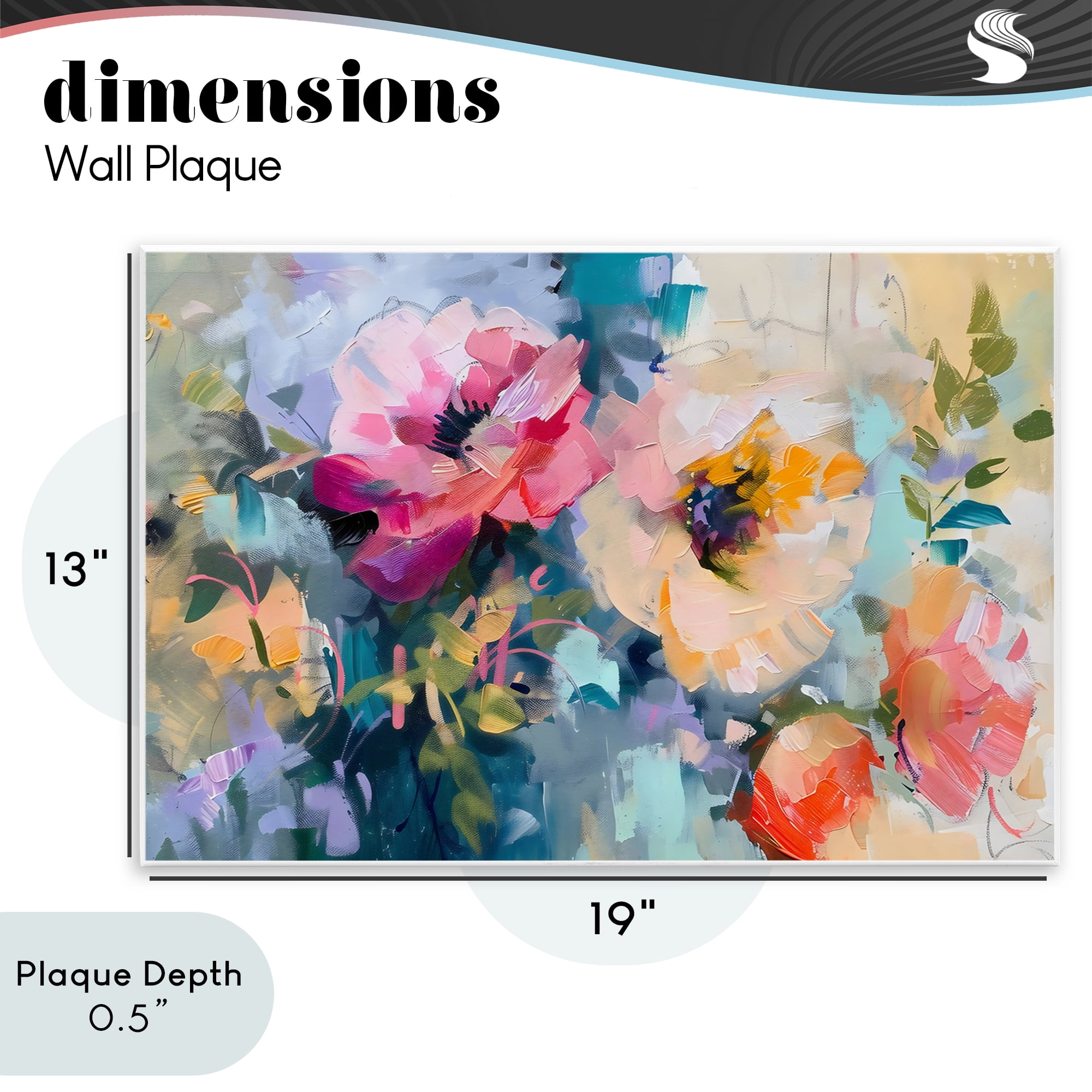 Stupell Industries Vibrant Florals Brushed Abstract Wall Plaque Art, design by Creative Studio