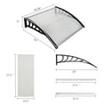 thumbnail image 6 of CAIHONG 39.37 x 31.5 x 9.06" Window Awning Polycarbonate Door Canopy Cover Outdoor Patio Front Door Garden Awning Canopy UV Rain Snow Sunlight Protection One Piece Hollow Sheet (White), 6 of 8