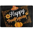 thumbnail image 4 of Dreamtimes Happy Thanksgiving Day Area Rug, 36"x24" Pumpkin Sunflower Non-Slip Washable Indoor Door Mat, Absorbent Floor Mat for Bedroom Kitchen Entryway Bathroom, 4 of 7
