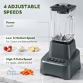 thumbnail image 4 of CONCETTA Professional Smoothie & Food Processing Blender, 1100W Motor, 3 Preset Functions for Frozen Drinks, Smoothies & Sauces, Large Pitcher with To-Go Cups，Gray, 4 of 9