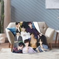 thumbnail image 5 of Park Hyung SIK Blankets Soft and Comfortable Warm Woollen Throw Blanket Beach Blanket Carpet Rug Decoration Gift for Yoga Picnic Room Dormitory Sofa Bed Camping Travel All Season, 5 of 9