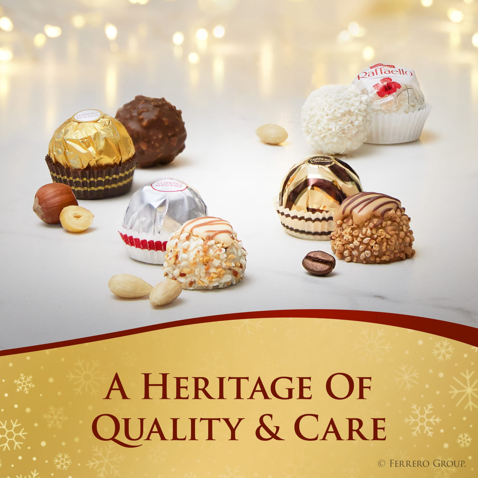 (2 pack) Ferrero Collection Grand Assortment, Hazelnut Chocolate, Coconut, Almond, Cappuccino, Holiday Gift Box, 12 Count, 4.1 oz