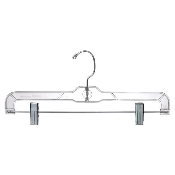 XIBUFE Clear Plastic Pant/Skirt Hanger with Clips Skirt Hangers for Women