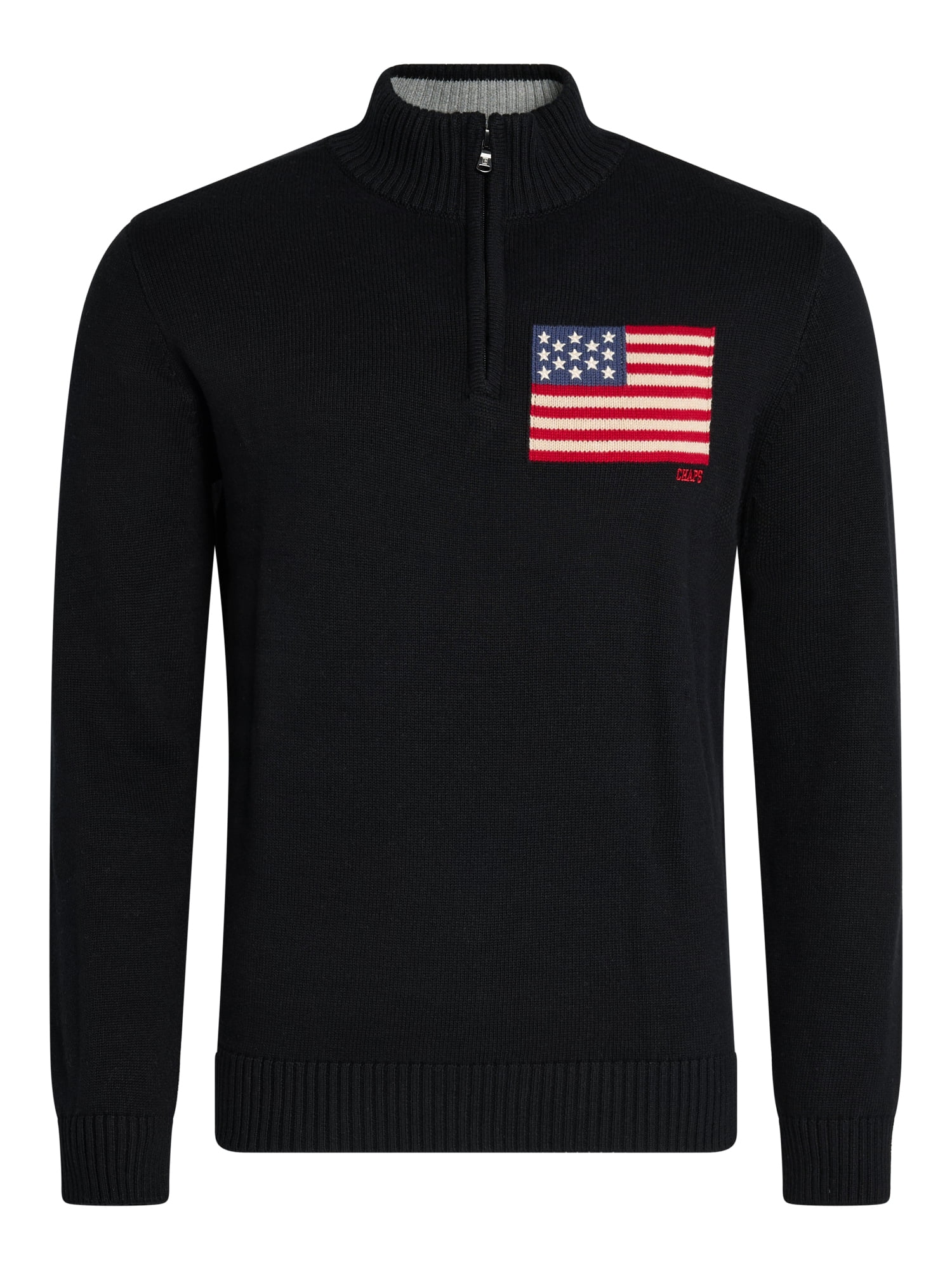 Chaps Men's & Big Men's Flag Quarter Zip Sweater, Sizes S-3XL