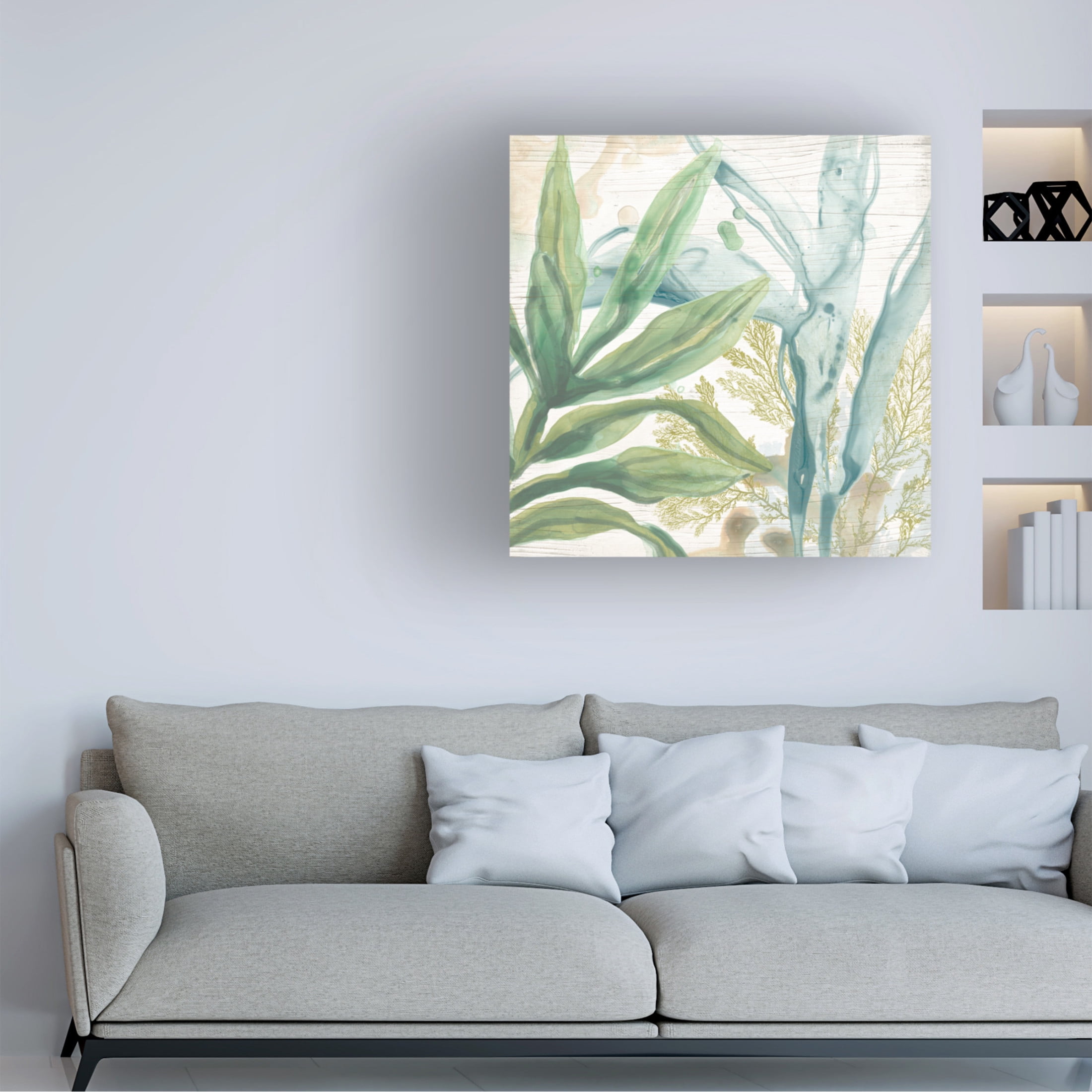 Trademark Fine Art June Erica Vess Quiet Coastal Collage II Canvas Wall Art