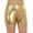 Gold, variant on HDE Shiny Metallic High Waisted Rave Shorts Festival Disco Dance Workout Shorts