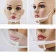 thumbnail image 2 of Máscara transparente de plástico reutilizable Cubierta sanitaria transparente profesional Protector facial antivaho Cubierta de nariz y boca Protector facial abierto, 2 of 5