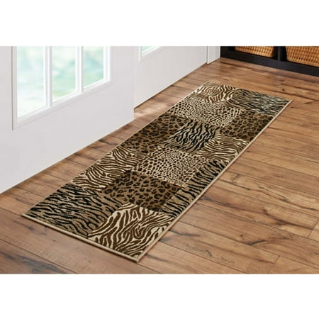 Better Homes and Gardens Animal Patchwork Runner Rug, 1'8" x 5'