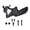 Black, variant on M Buder Motorcycle Naked Front Spoiler Aerodynamic Winglet Kit for Kawasaki Z900 2020-2024 Downforce Winglets Fairing Replacement Part Accessory Increased Riding Stability Carbon Fiber Style