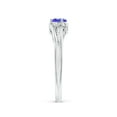 thumbnail image 4 of ANGARA Natural Tanzanite and Diamond Split Shank Ring in 14K White Gold for Women (Size-5x3mm) | December Birthstone, Birthday, Anniversary, Jewelry Gift for Women | Natural Tanzanite Ring, 4 of 9