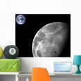 thumbnail image 1 of Moon and Earth Wall Mural by Wallmonkeys Peel and Stick Graphic (36 in W x 28 in H) WM81008, 1 of 4