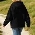 thumbnail image 4 of IUYRTFE Women's Hooded Windbreaker Jacket with Zipper and Snap Button Placket Lightweight Water Resistant Outdoor Coat for Hiking Travel and Daily Wear, 4 of 9