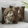 thumbnail image 3 of JRXY  Throw Pillow Cover Aesculapius Statue Sculpture Monument Louvre Paris White, 3 of 5