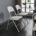 thumbnail image 4 of Simpli Magic Padded Folding Chairs White Metal Folding Chairs with Padded Cushion and Back, 6 Pack, 4 of 6