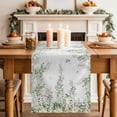 thumbnail image 2 of Table Runner 70 Inches Long for Kitchen Dining, Green Eucalyptus Leaves Dresser Scarf Farmhouse, Dining Table Decorations for Wedding/Parties, Spring Floral Weeping Farmhouse 13 x 70 In, 2 of 8