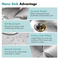 thumbnail image 6 of RXFSP 18''L x 18''W Scratch-Resistant Nano Stainless Steel Single Bowl Bar Sink with Strainer, 6 of 7