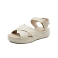 thumbnail image 4 of Sandalia Para Mujer Plataforma Acabado Tejido Color Beige beige 22.5, 4 of 7