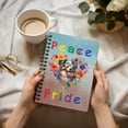 thumbnail image 3 of Peace Love Pride Australian Shepherd with Rainbow Sunglasses LGBT LGBTQ+ Spiral Bound Journal Aussie Dog Lover Gifts 5x7in Spiral Notebook - 01004, 3 of 5