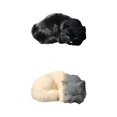 thumbnail image 1 of 2 figuras de peluche de gato realistas, adornos de juguete, regalo para niños En blanco y negro, 1 of 9