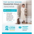 thumbnail image 5 of Stander Wonder Pole Plus, Security Pole and Curve Grab Bar, Bathroom Safety Rail for Elderly, Tension Mounted Floor to Ceiling Safety Assist Handle for Seniors, Supports 300 lbs, Bronze, 5 of 9
