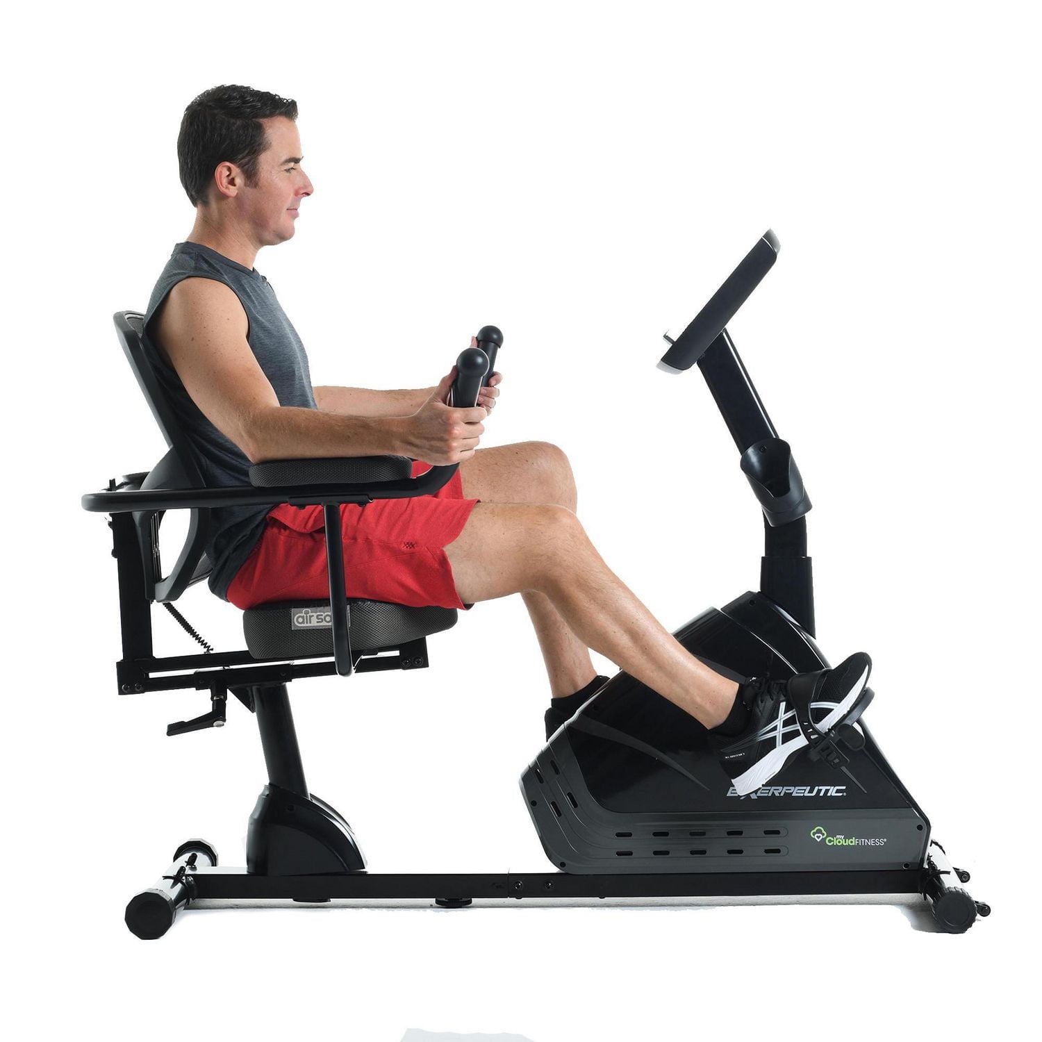 Appareil couché magnétique Bluetooth Exerpeutic 5000 avec siège Airsoft et application MyCloudFitness